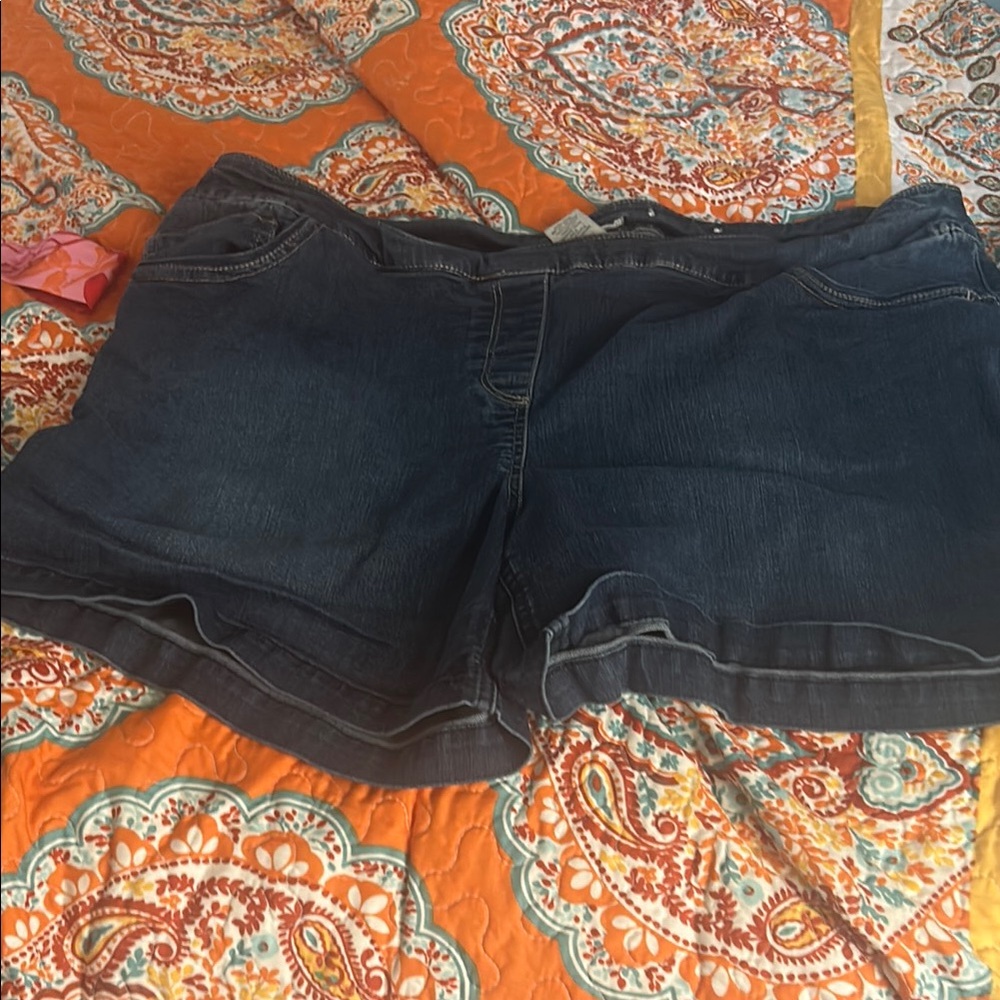Women's Dark Blue Denim Shorts